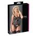 Cottelli - top trasparente strisce lucide - nero - L