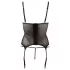 Cottelli - top trasparente strisce lucide - nero - L
