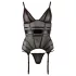 Cottelli - top trasparente strisce lucide - nero - L