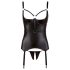Cottelli Bondage - Top lucido con ferretto e manette (nero)