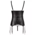 Cottelli Bondage - top lucido push-up con manetta (nero) - XL