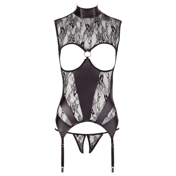 Abierta Fina - scintillante set aperto in pizzo (nero)