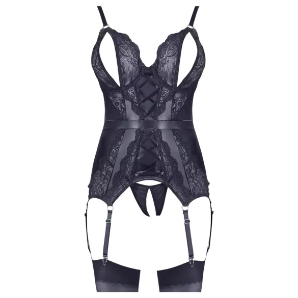 Cottelli - completo intimo aperto in pizzo - nero - M