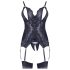 Cottelli - top aperto in pizzo e perizoma (nero) - M
