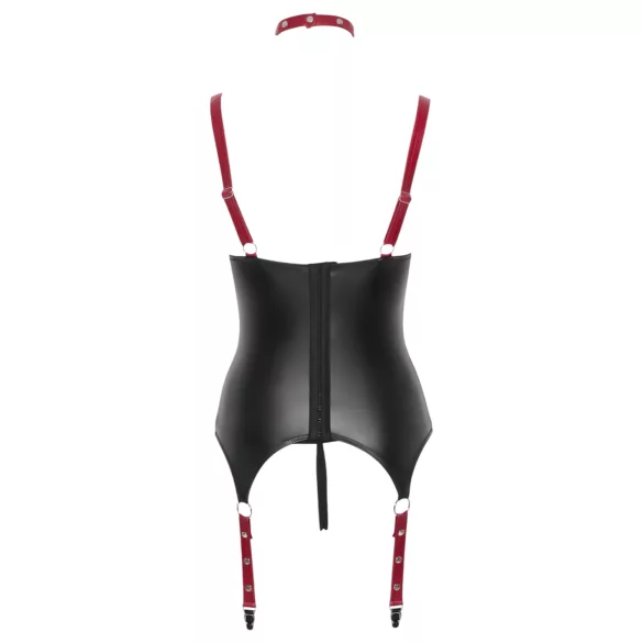 Cottelli Bondage - Reggiseno push up con collarino - effetto lucido nero