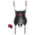 Cottelli Bondage - Reggiseno push up con collarino - effetto lucido nero - XL
