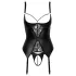 Abierta Fina - reggiseno sollevante con reggicalze - nero