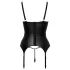 Abierta Fina - reggiseno sollevante con reggicalze - nero