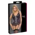 Cottelli Curves - set di lingerie in pizzo e lacci (viola) - 90D/XL