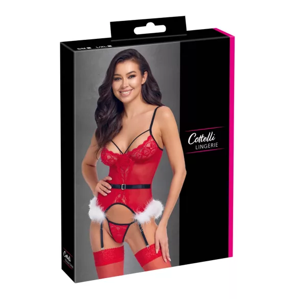 Cottelli - set lingerie natalizio - rosso