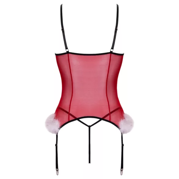 Cottelli - set lingerie natalizio - rosso - L/XL