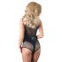 Cottelli - body retato lucente (nero) - M