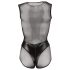 Cottelli - body retato lucente (nero) - M