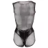 Cottelli - body a rete lucida - nero - L