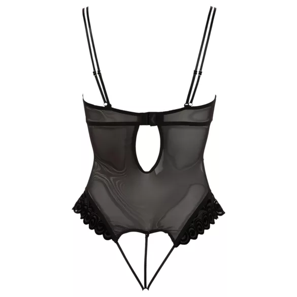 Cottelli - Body donna regolabile vellutato - nero
