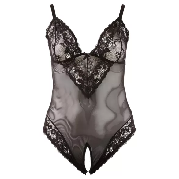 Cottelli Plus Size - body in pizzo - nero - XXXXL