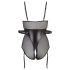 Cottelli Bondage - body lucido con manette (nero) - M