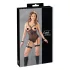 Cottelli Bondage - body con anelli metallici e manette - nero - L
