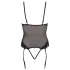 Cottelli Bondage - body con anelli metallici e manette - nero - L