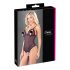 Cottelli - Body aperto in pizzo e perle (nero) - L