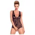 Obsessive Fiorenta - body aperto con perle - pizzo nero - L/XL
