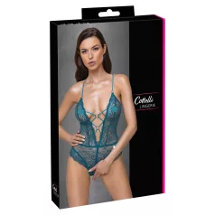 Cottelli - body aperto pizzo con lacci - verde