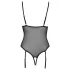 Cottelli - body aperto con reggicalze e pizzo - nero