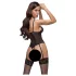 Cottelli - body aperto con reggicalze e pizzo - nero - M