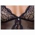 Cottelli - body aperto con reggicalze e pizzo - nero - M