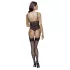 Cottelli - body aperto con reggicalze e pizzo - nero - L