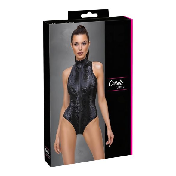Cottelli Party - body effetto pelle di serpente (nero)