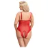 Cottelli Curves - body in pizzo trasparente (rosso)
