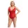 Cottelli Curves - body in pizzo trasparente (rosso) - 3XL
