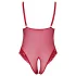 Cottelli Curves - body in pizzo trasparente (rosso) - 3XL
