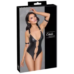   Cottelli Bondage - body aperto con anelli effetto lucido nero - XL