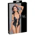 Cottelli Bondage - body aperto con anelli effetto lucido nero - XL