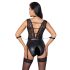 Cottelli Bondage - body in pizzo, collo a fascia (nero) - L