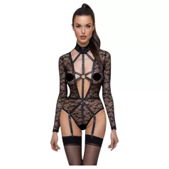 Cottelli - body trasparente con spalline - nero