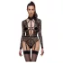 Cottelli - body trasparente con spalline - nero