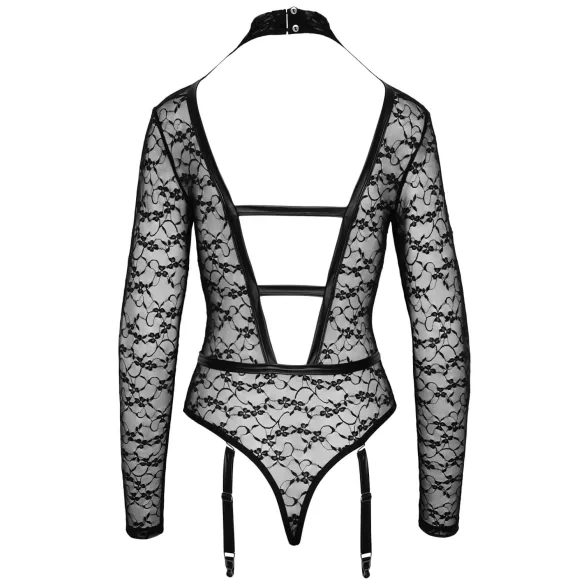 Cottelli - body trasparente con spalline - nero
