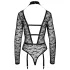 Cottelli - body trasparente con spalline - nero