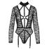 Cottelli - body trasparente con spalline - nero