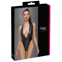 Cottelli Party - body lucido con collo halter - nero