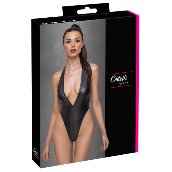 / Cottelli Party - body lucido con collo all'americana (nero) - M