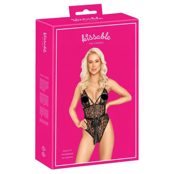 Kissable - body in pizzo (nero)