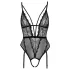 Cottelli - body aperto con spalline e reggicalze - nero