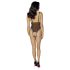 Cottelli - Body in pizzo ricamato aperto (nero-lilla) - L