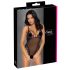 Cottelli - Body in pizzo ricamato aperto (nero-lilla) - L