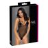 Cottelli - Body in pizzo ricamato aperto (nero-lilla) - L