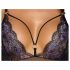 Cottelli - Body in pizzo ricamato aperto (nero-lilla) - L